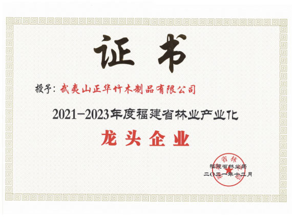 2021-2023年度福建省林業産(chǎn)業化龍頭企業