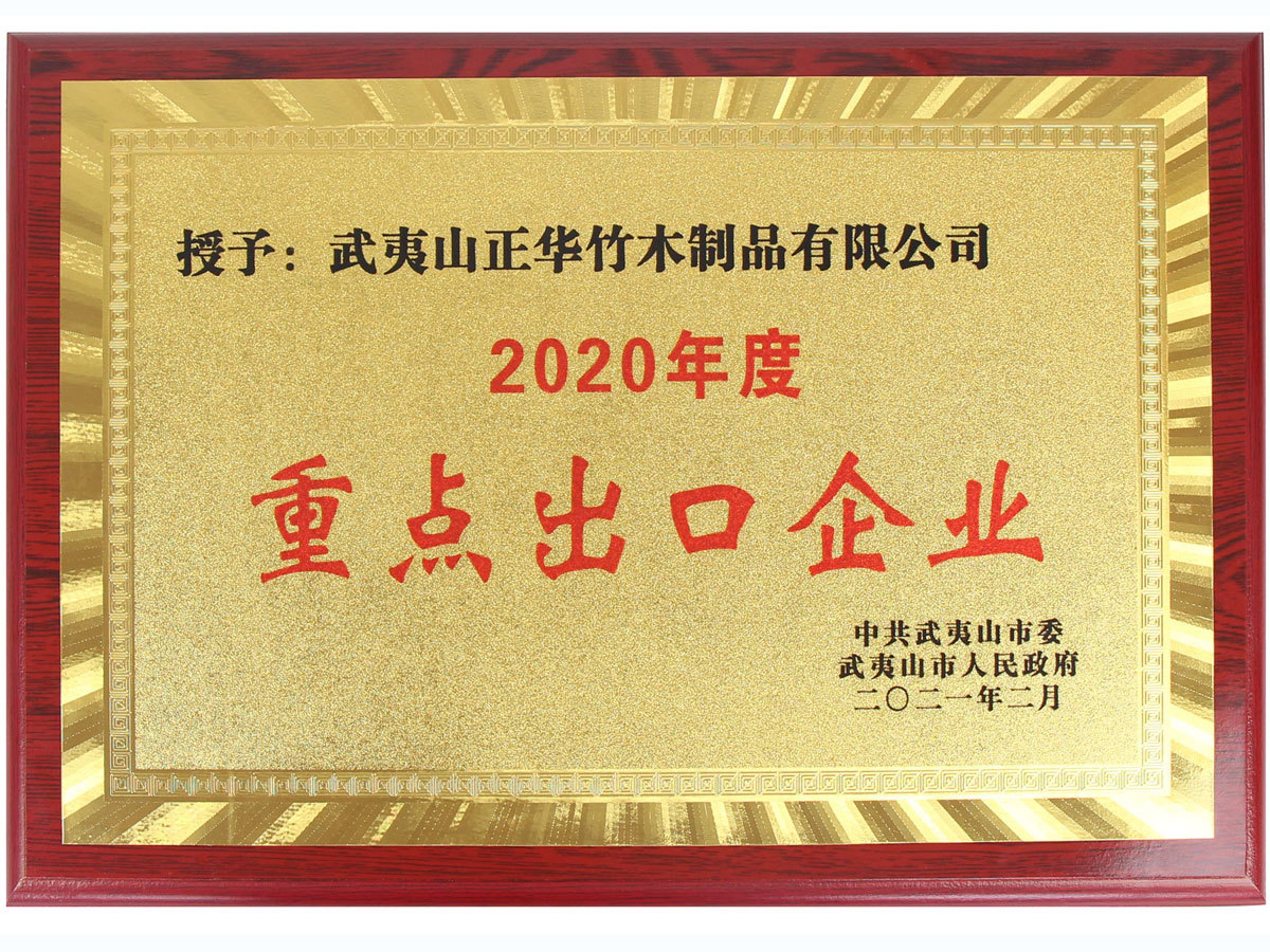 2020年度武夷山(shān)市重點出口企業