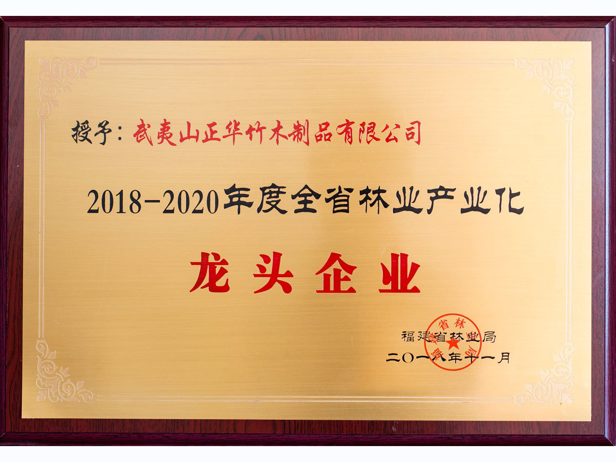 2018-2020年度福建省林業産(chǎn)業化龍頭企業